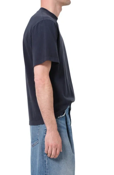 Agolde Asha Oversize Mock Neck T-shirt In Blue