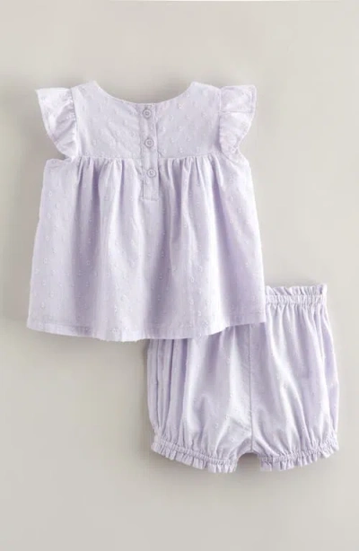 Nordstrom Square Neck Cotton Flutter Top & Shorts Set In Pink