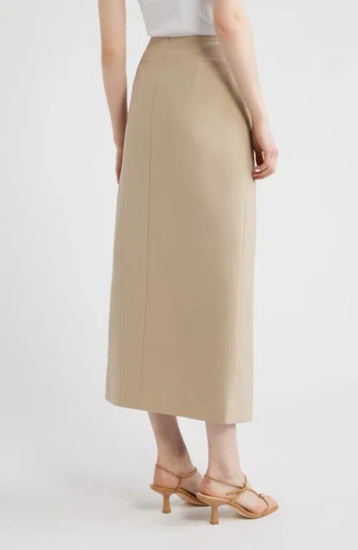 Nordstrom Wrap Midi Skirt In Neutral