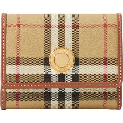 Burberry Book Wallet In Faux Leather In Brown