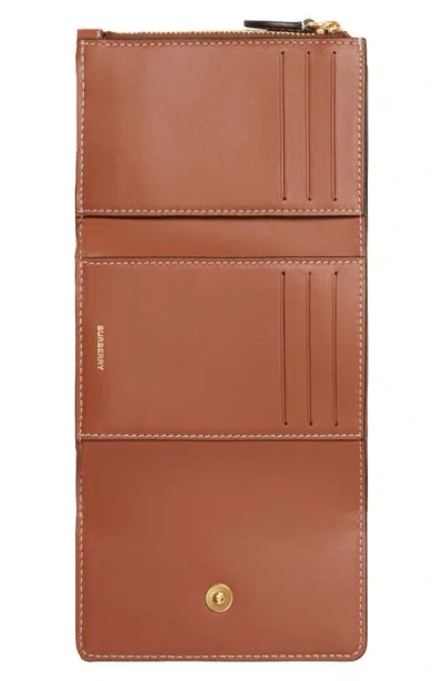 Burberry Book Wallet In Faux Leather In Brown