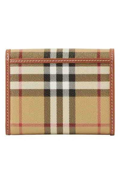 Burberry Book Wallet In Faux Leather In Brown