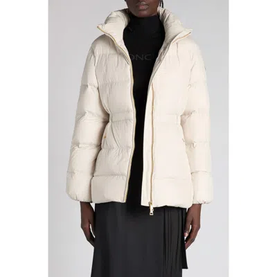 Moncler Womens Natural Brossette Quilted Shell-down Jacket In White