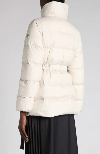 Moncler Womens Natural Brossette Quilted Shell-down Jacket In White