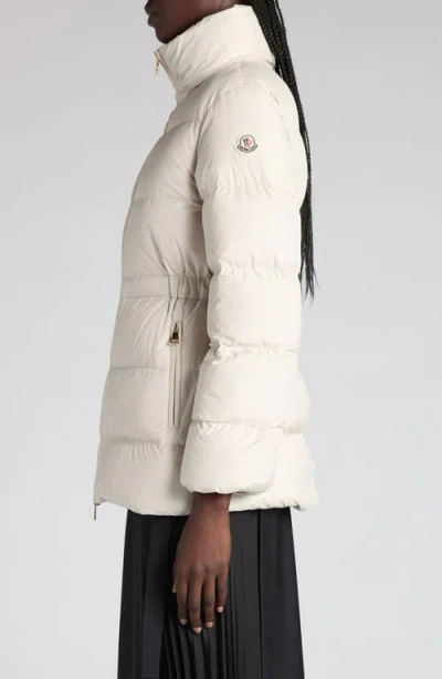 Moncler Womens Natural Brossette Quilted Shell-down Jacket In White