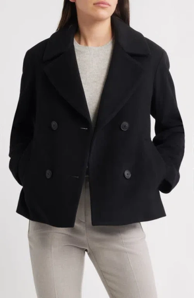 Fleurette Jane Wool Peacoat In Black