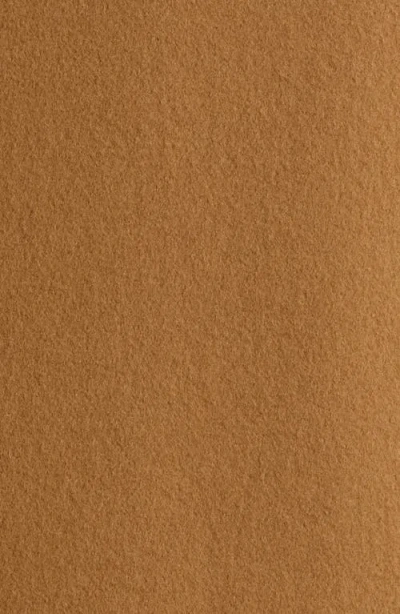 Fleurette Grace Stand Collar Wool Coat In Brown