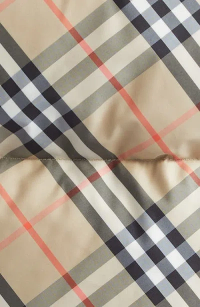 Burberry Womens Sand Ip Check Check-print Hooded Shell-down Jacket In Neutral