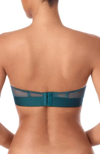 Dkny Women's Sheers Strapless Mesh Bra Dk4939 In Blue