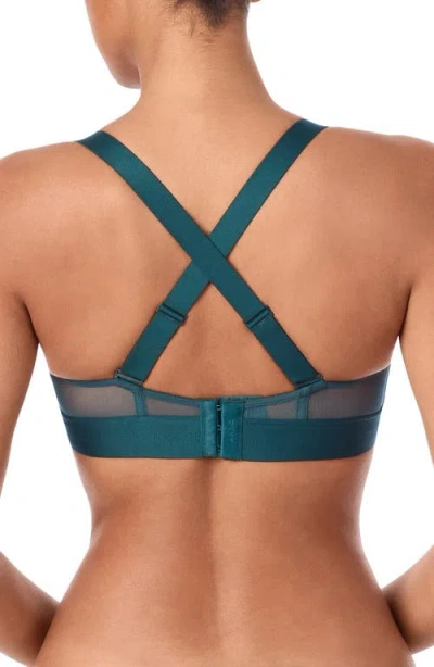 Dkny Women's Sheers Strapless Mesh Bra Dk4939 In Blue