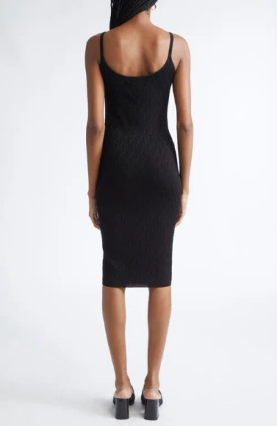 Versace Medusa Embellished La Greca Jacquard Knit Minidress In Black Technical