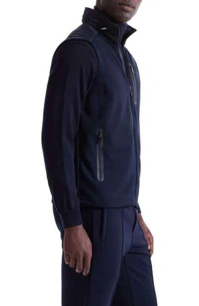 Bugatchi Soft Touch Performance Knit Vest In Blue