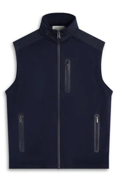 Bugatchi Soft Touch Performance Knit Vest In Blue