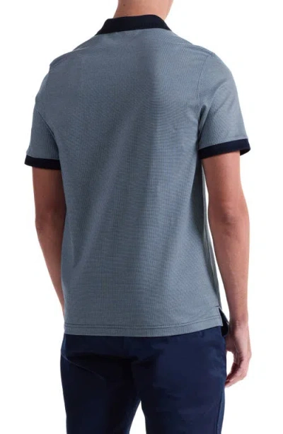 Bugatchi Quarter Zip Polo In Blue