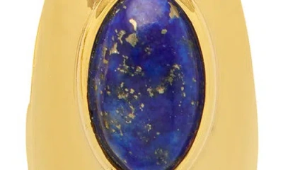 Estella Bartlett Chunky Lapis Hoop Earrings In Gold