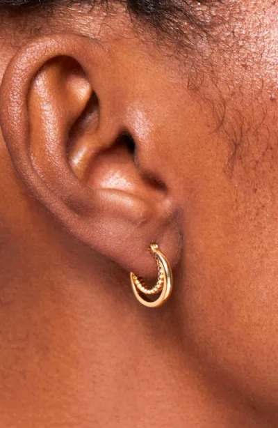 Estella Bartlett Layered Hoop Earrings In Gold
