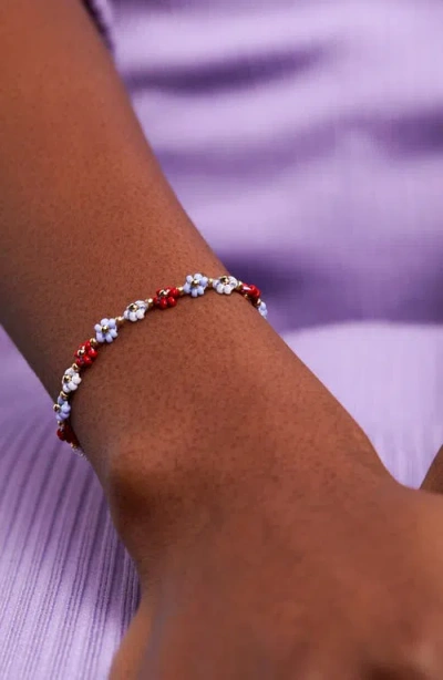 Estella Bartlett Daisy Chain Bracelet In Metallic