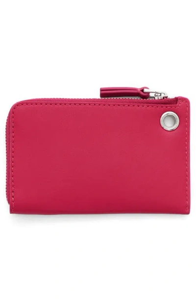 Marc Jacobs Zip Wallet With Keyring And Metal Charm In Pink
