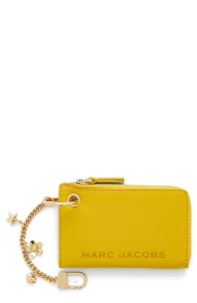 Marc Jacobs The Charm Top Zip Wallet In Yellow