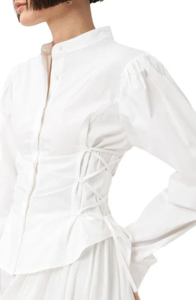 Allsaints Evanna Puff-sleeve Shirt In White