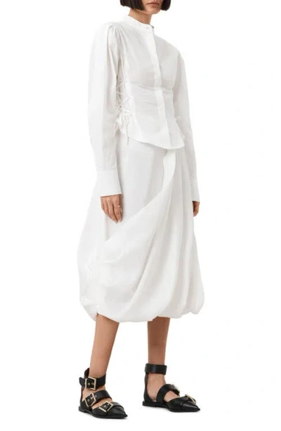 Allsaints Evanna Puff-sleeve Shirt In White