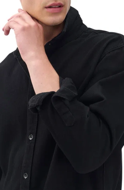 Rag & Bone Finch Denim Button-up Shirt In Black