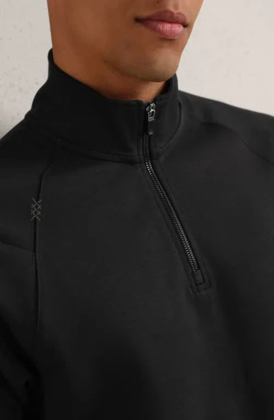 Rhone Dreamstate Quarter Zip Pullover In Black