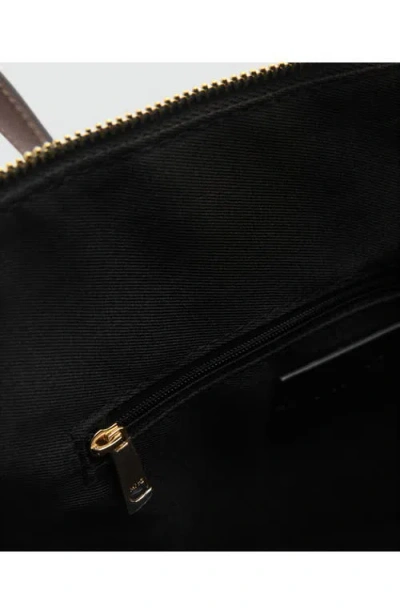 Mango Shopper Bag With Double Handle In Black