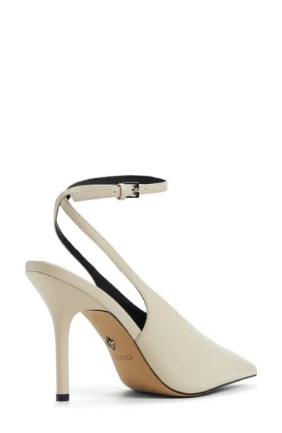 Aldo Lisandre Ankle Strap Pointed Toe Pump In Neutral