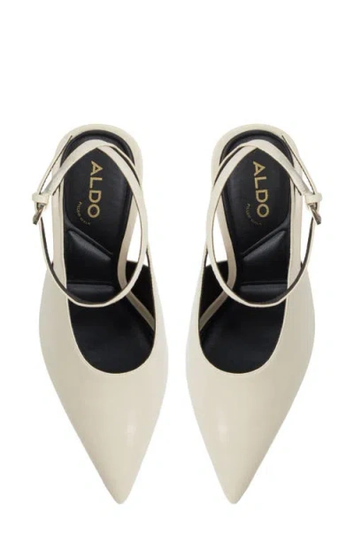 Aldo Lisandre Ankle Strap Pointed Toe Pump In Neutral