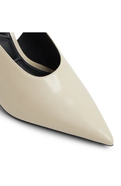 Aldo Lisandre Ankle Strap Pointed Toe Pump In Neutral