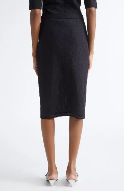 Stella Mccartney Stretch Lace Pencil Skirt In Black