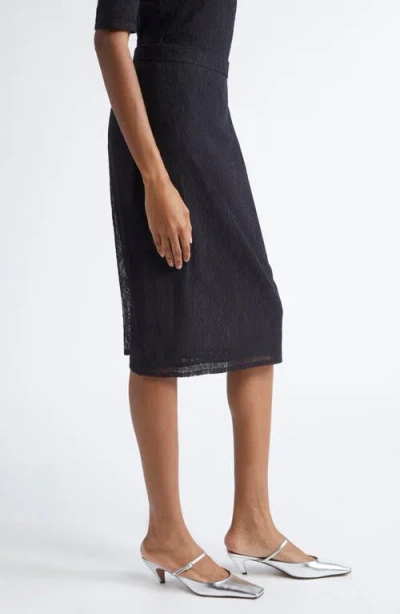 Stella Mccartney Stretch Lace Pencil Skirt In Black
