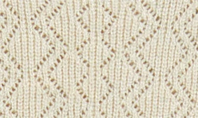 Wit & Wisdom Pointelle Elbow Sleeve Sweater In Neutral