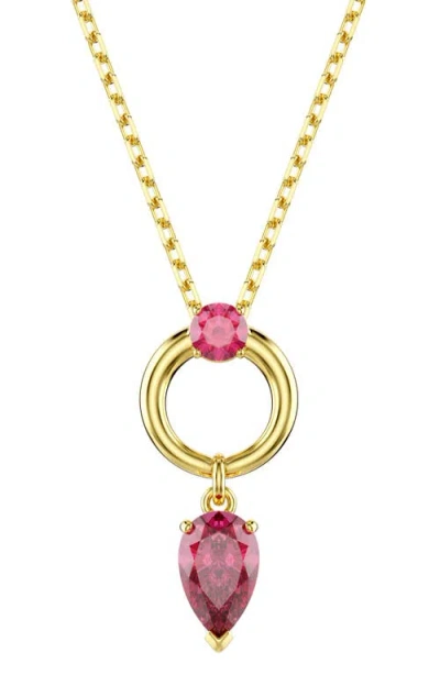 Swarovski Mesmera Gold-tone Plated Pendant Necklace In Gold