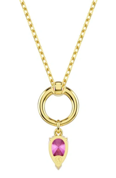Swarovski Mesmera Gold-tone Plated Pendant Necklace In Gold