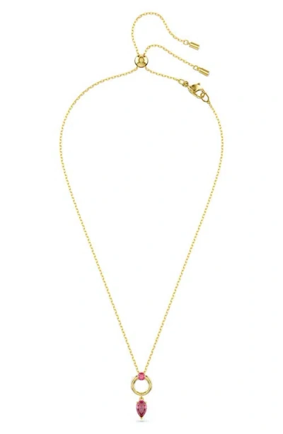 Swarovski Mesmera Gold-tone Plated Pendant Necklace In Gold