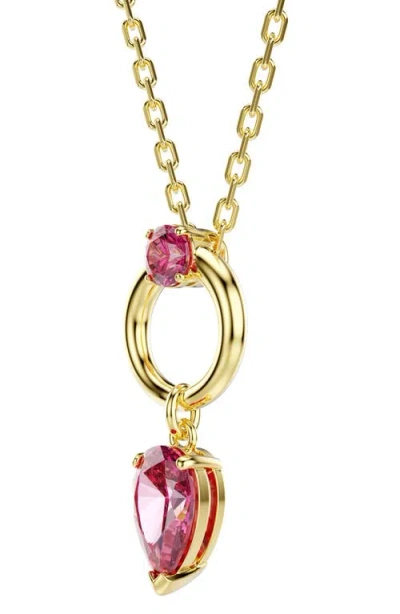 Swarovski Mesmera Gold-tone Plated Pendant Necklace In Gold