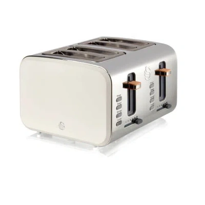 Swan Nordic Four Slice Toaster In Metallic