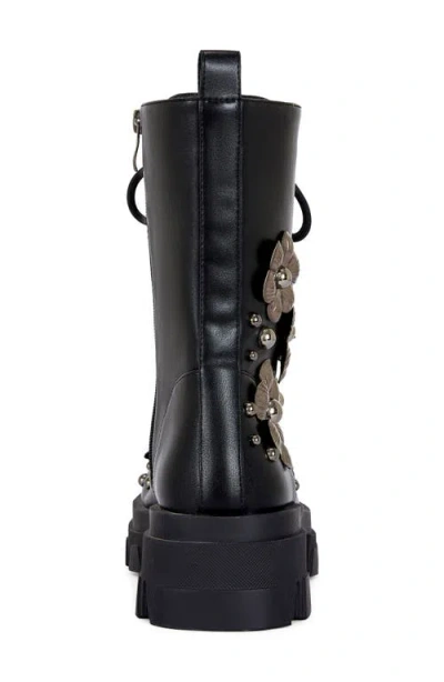 Azalea Wang Orquidea Studded Platform Boot In Black