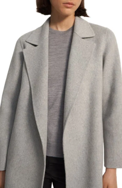 Theory New Divide Double-face Wool Blazer In Gray