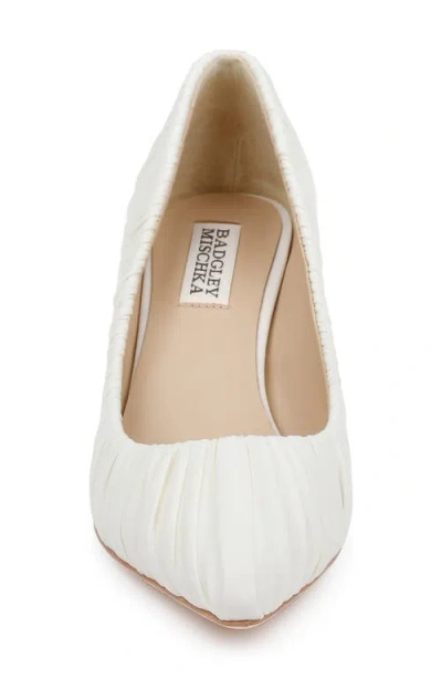 Badgley Mischka Collection Verity Pointed Toe Pump In White