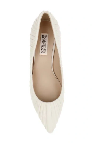Badgley Mischka Collection Verity Pointed Toe Pump In White