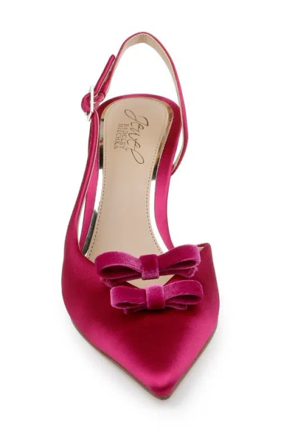 Jewel Badgley Mischka Women's Ellery Bow Evening Pumps In Pink