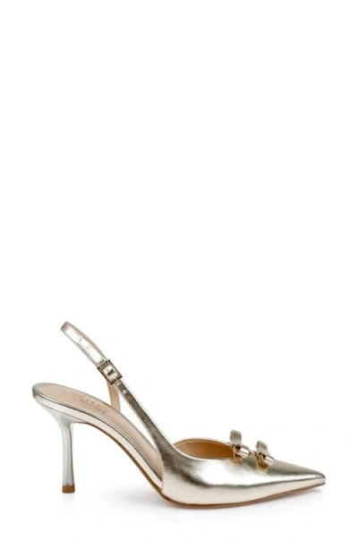 Jewel Badgley Mischka Women's Ellery Bow Evening Pumps In Gold