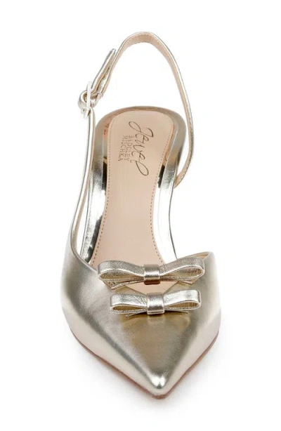 Jewel Badgley Mischka Women's Ellery Bow Evening Pumps In Gold