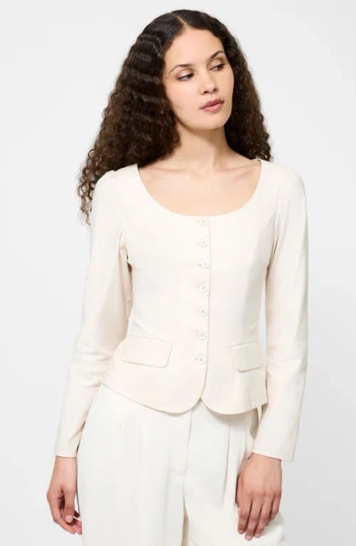 French Connection Inga 2-pocket Button-up Shirt In White