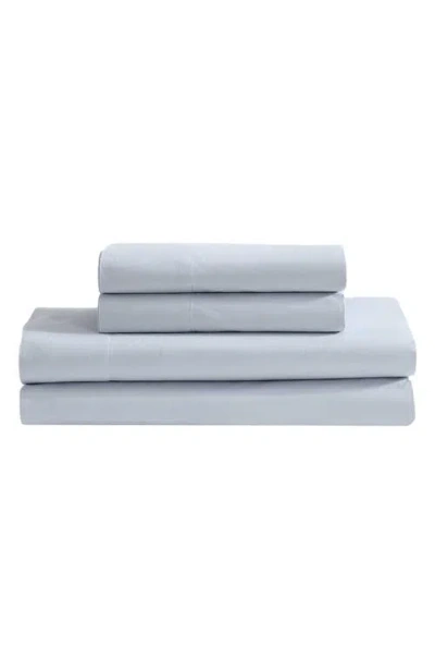 Calvin Klein 200 Thread Count Cotton Percale Sheet Set In Blue
