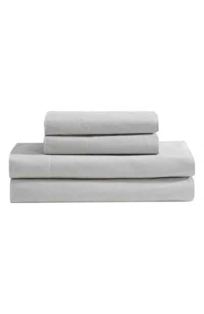 Calvin Klein 200 Thread Count Cotton Percale Sheet Set In Gray
