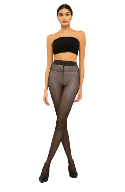 Wolford Individual Gobi 10 Denier Tights In Black